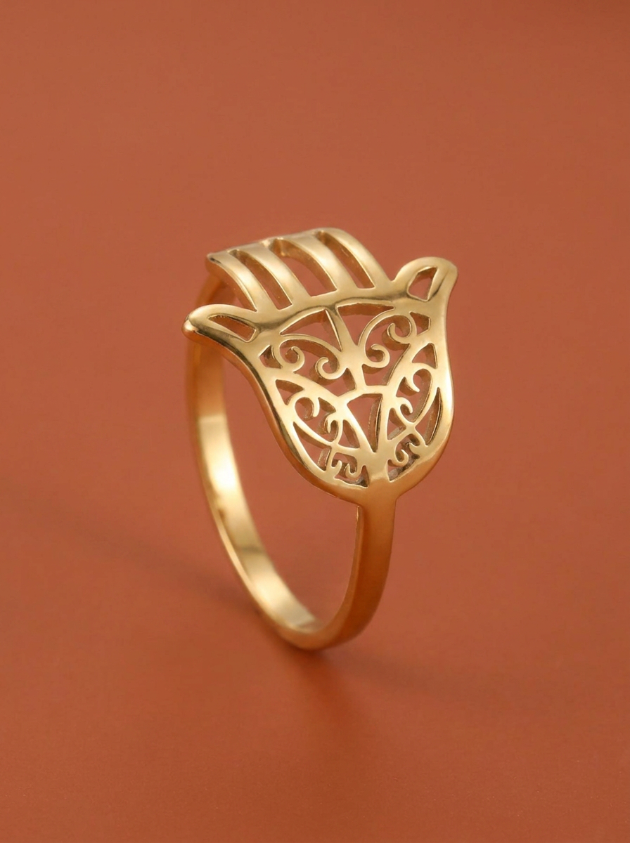 Bague main de Fatma Selma en acier titane