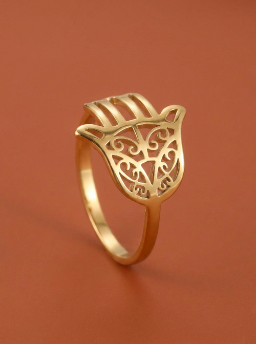 Bague main de Fatma Selma en acier titane